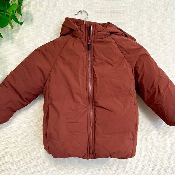 Zara Other - Zara Brown Red Puffer Jacket with Hood